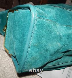 Coach Handbag Purse Haversack Bleecker 12797 Limit Ed Cyan Blue Leather Bag COA