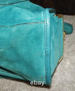 Coach Handbag Purse Haversack Bleecker 12797 Limit Ed Cyan Blue Leather Bag COA