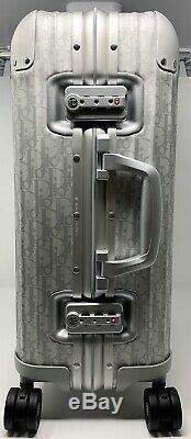 Dior Rimowa Cabin Suitcase Silver Oblique Brand New Limited Edition Bag Carry On