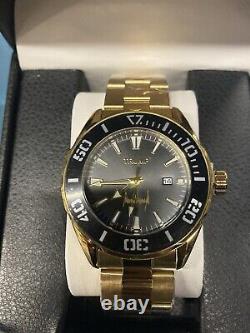 Donald Trump Signature Gold Tone Black Dial 3-Hand Date Watch, Limited Edition