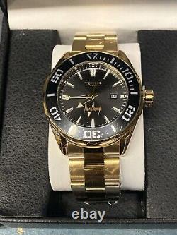 Donald Trump Signature Gold Tone Black Dial 3-Hand Date Watch, Limited Edition