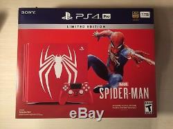 FREE SHIPPING Spiderman PS4 Pro Limited Edition 1TB BRAND NEW