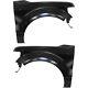 Front Fender Set For 2009-2014 Ford F-150 Capa Black Steel Cl3z16005a Bl3z16006a