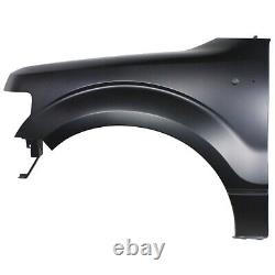 Front Fender Set For 2009-2014 Ford F-150 CAPA Black Steel CL3Z16005A BL3Z16006A