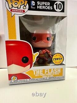 Funko POP Super Heroes FLASH 10 LIMITED EDITION'CHASE' -BOX PACKED-BRAND NEW