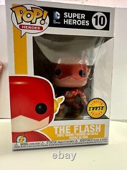 Funko POP Super Heroes FLASH 10 LIMITED EDITION'CHASE' -BOX PACKED-BRAND NEW