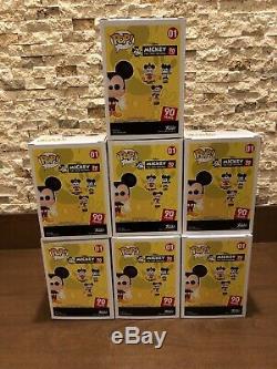 Funko Pop! Mickey Mouse Limited Edition Funko Shop Exclusive SET OF 7 Brand New