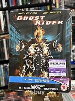 Ghost Rider (BLU-RAY) Limited Edition Steelbook! ZONE FREE! BRAND NEW