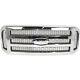 Grille For 2005-2007 Ford F-250 F-350 Super Duty Chrome Shell And Gray Insert