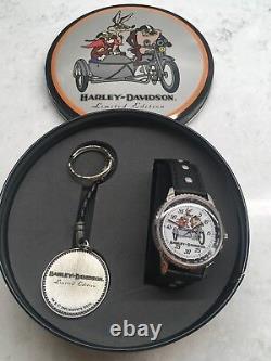 Harley-Davidson Limited Edition Watch & Key Chain #3 Of Only 3500 Brand New