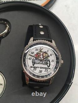 Harley-Davidson Limited Edition Watch & Key Chain #3 Of Only 3500 Brand New