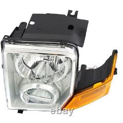 Headlight Assembly Set For 2006-2010 Jeep Commander Left Right Halogen With Bulb