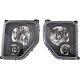 Headlight Assembly Set For 2010-12 Jeep Liberty Left Right Capa Black With Bulb