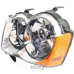 Headlight Set For 2008 2009 2010 Jeep Grand Cherokee Left and Right HID 2Pc