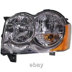 Headlight Set For 2008-2010 Jeep Grand Cherokee Left and Right With Bulb 2Pc