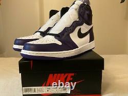 Jordan 1 Retro High OG Court Purple (555088-500) BRAND NEW Size 9.5 with OG BOX