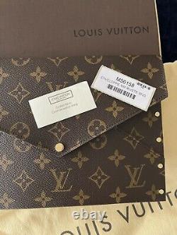 LOUIS VUITTON rare envelope MM rivets envelope clutch/pouch BRAND NEW in box