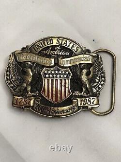 Limited Edition Belt Buckle. Lane Frost Brand. United States Constitution 200th