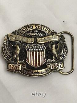 Limited Edition Belt Buckle. Lane Frost Brand. United States Constitution 200th