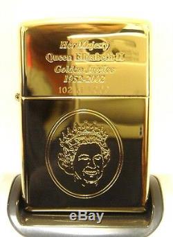 Limited Edition Golden Jubilee Zippo Lighter 2002 BRAND NEW & BOXED