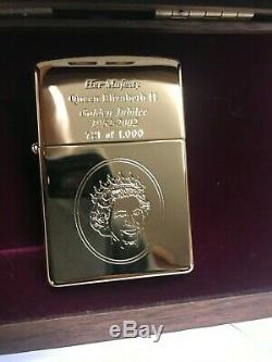 Limited Edition Golden Jubilee Zippo Lighter 2002 BRAND NEW & BOXED