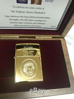 Limited Edition Golden Jubilee Zippo Lighter 2002 BRAND NEW & BOXED