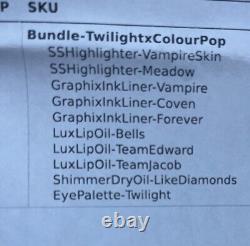 Limited Edition Twilight Makeup Set By Colorpop Full Set Brand New