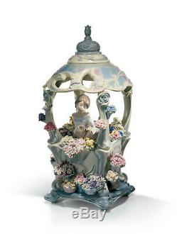 Lladro Gazebo In Bloom Limited Edition #1865 Brand Nib Girl Flowers Rare F/sh