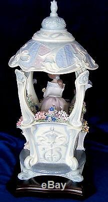 Lladro Gazebo In Bloom Limited Edition #1865 Brand Nib Girl Flowers Rare F/sh