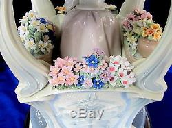 Lladro Gazebo In Bloom Limited Edition #1865 Brand Nib Girl Flowers Rare F/sh