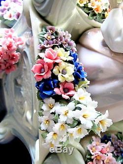 Lladro Gazebo In Bloom Limited Edition #1865 Brand Nib Girl Flowers Rare F/sh