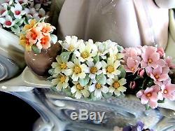 Lladro Gazebo In Bloom Limited Edition #1865 Brand Nib Girl Flowers Rare F/sh