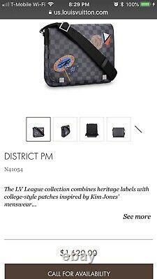 Louis Vuitton District PM Messenger Crossbody Travel Bag N41054 Brand New $1620