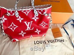 Louis Vuitton Neverfull MM giant monogram red M44567 Brand New Limited Edition