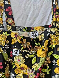 Lucy & Yak Limited Edition Mustard Floral Dungarees Brand New L32 UK 14/16