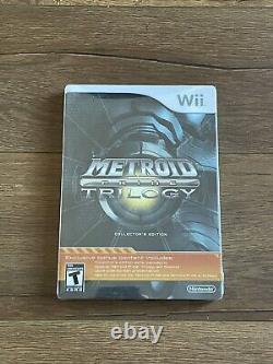 Metroid Prime Trilogy Collector's Edition Wii Steelbook Brand New Factory Sealed