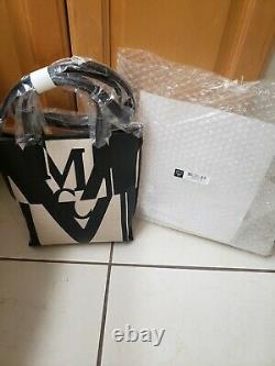 NWT Genuine'MCM' Glitch Logo Canvas Tote Shoulder Bag & Mini Purse - Brand New
