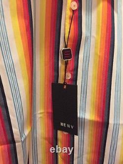 NWT Mens ENVY BRAND LS Limited Edition Button Down Casual Flip Cuffs Med R. $119