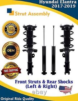 New OE Front Strut & Rear Shock For 2017-2019 Hyundai Elantra Lifetime Warranty