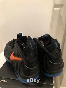 Nike Air Foamposite Pro Knicks Black Battle Blue/Orange 624041-010 BRAND NEW