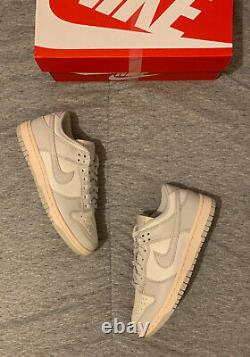 Nike Dunk Low Light Bone Grey Trainer White Shoe Size Uk 7 Us 8 Brand New