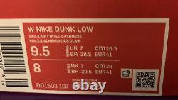 Nike Dunk Low Light Bone Grey Trainer White Shoe Size Uk 7 Us 8 Brand New