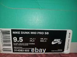 Nike Dunk MID PRO PRM SB Mid Halloween 314383-022 Black s 9.5 US Brand New