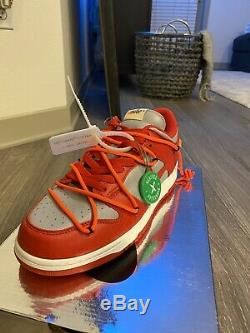 Nike X OFF WHITE DUNK LOW University Red Size 10.5 (BRAND NEW WITH BOX) Stock X