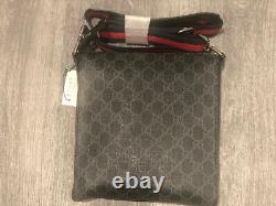 ON OFFERGucci GG Supreme Monogram Web Messenger Bag, Canvas, Brand New