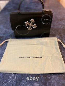 Off White Jitney 2.8 Black Cut Here Top Handle Bag Brand New with Dust Bag