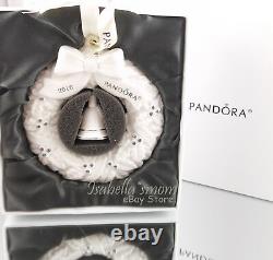 PANDORA Limited Edition 2016 JARED WREATH Porcelain CHRISTMAS ORNAMENT Brand NEW