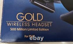 PlayStation Gold Wireless Headset 500 Million Limited Edition Brand New Rare