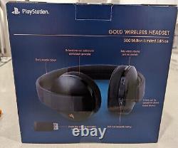 PlayStation Gold Wireless Headset 500 Million Limited Edition Brand New Rare