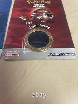 Pokemon Limited Edition Ruby & Sapphire Gba Collector Coins- Brand New